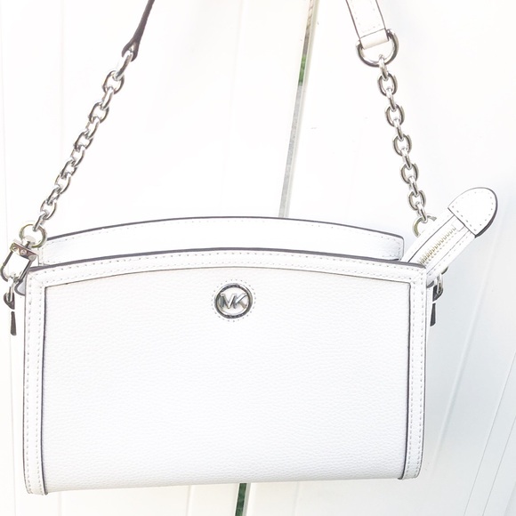MICHAEL Michael Kors Handbags - Michael Kors White Chantal Crossbody/ Shoulder Bag NWOT